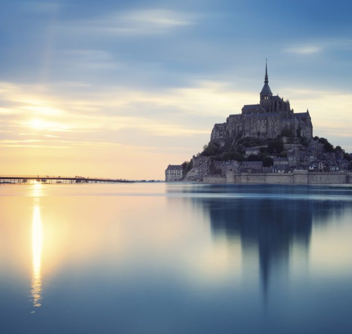 Mont Saint Michel At Sunset