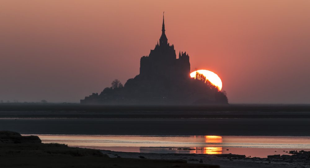 Mont Saint Michel Coucher Soleil